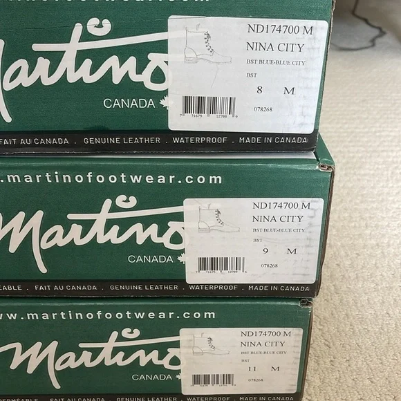 Martino NIB Women’s Nina Blue City Handmade Leather Boots Size 8 NEW - Picture 12 of 15